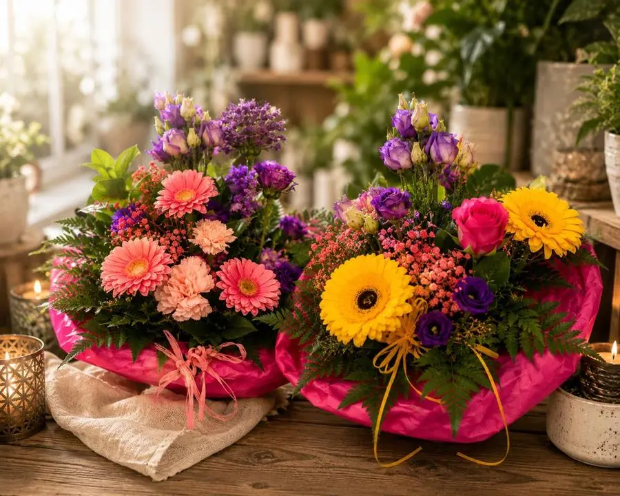 Floristische Handarbeit und handgebundene Blumensträuße vom Blumenhaus Färber in Zodel
